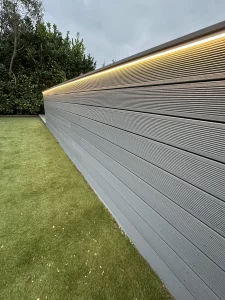 Close-up of lights installed on outdoor swimming pool