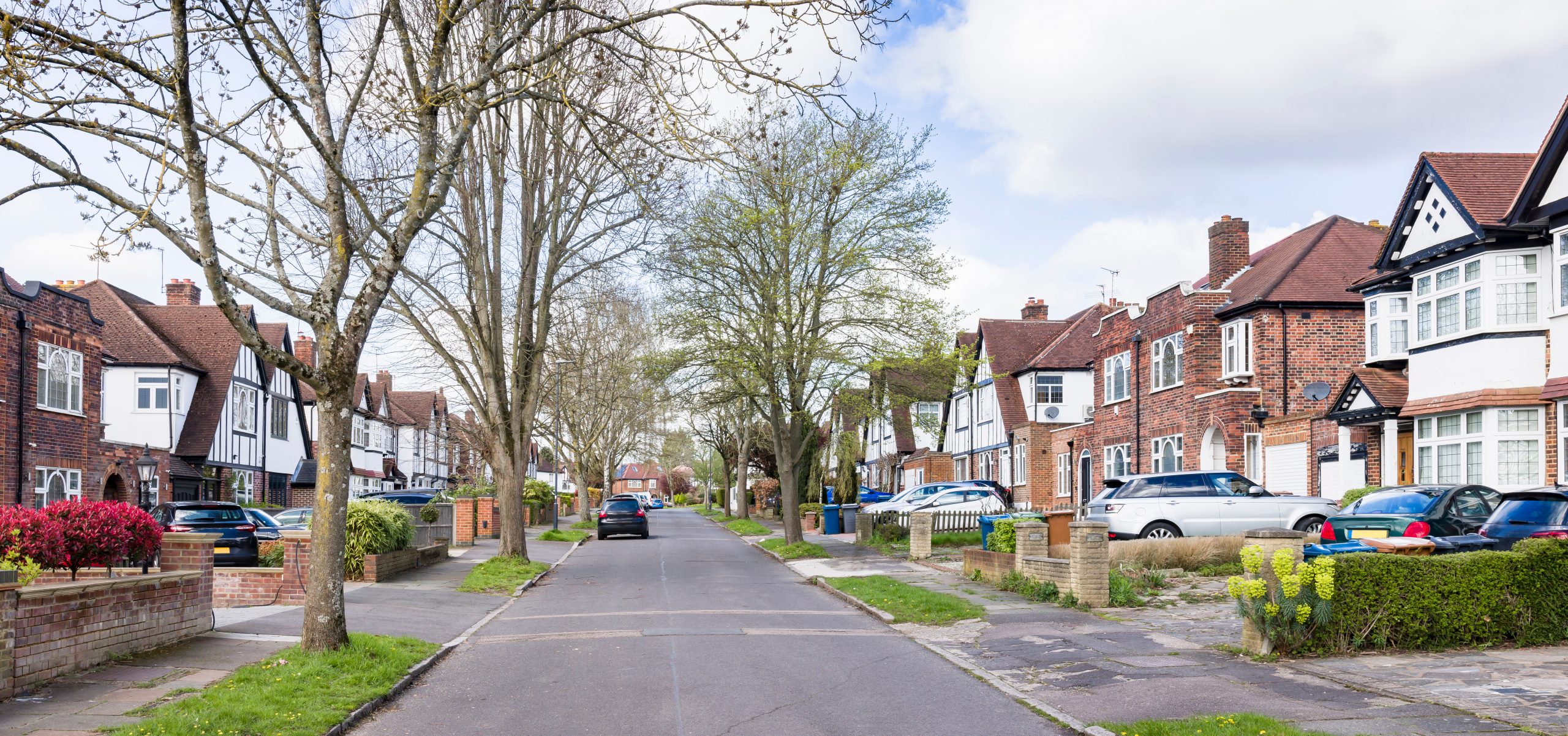 Houses on residential street