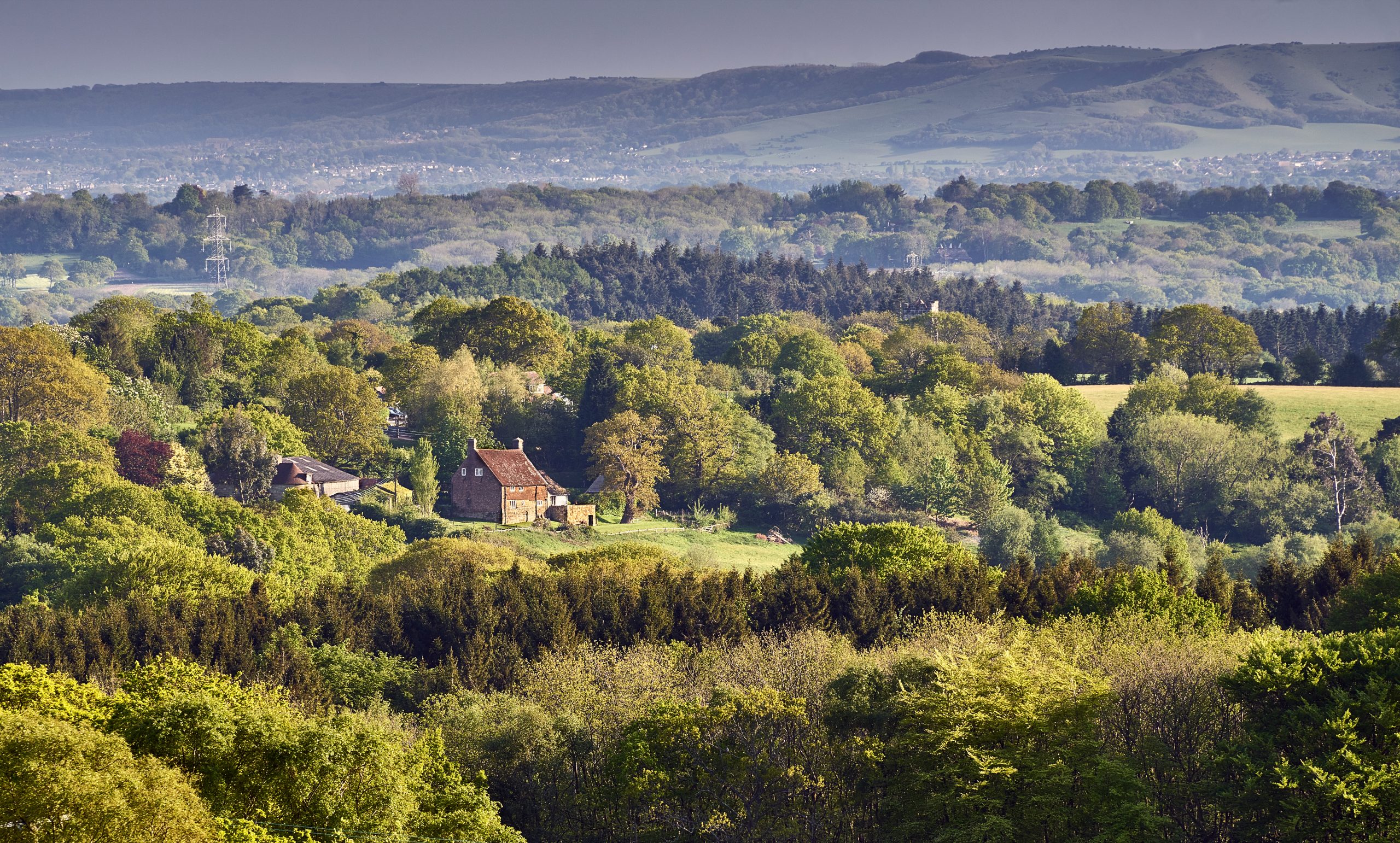old farmhouse in beautiful countryside