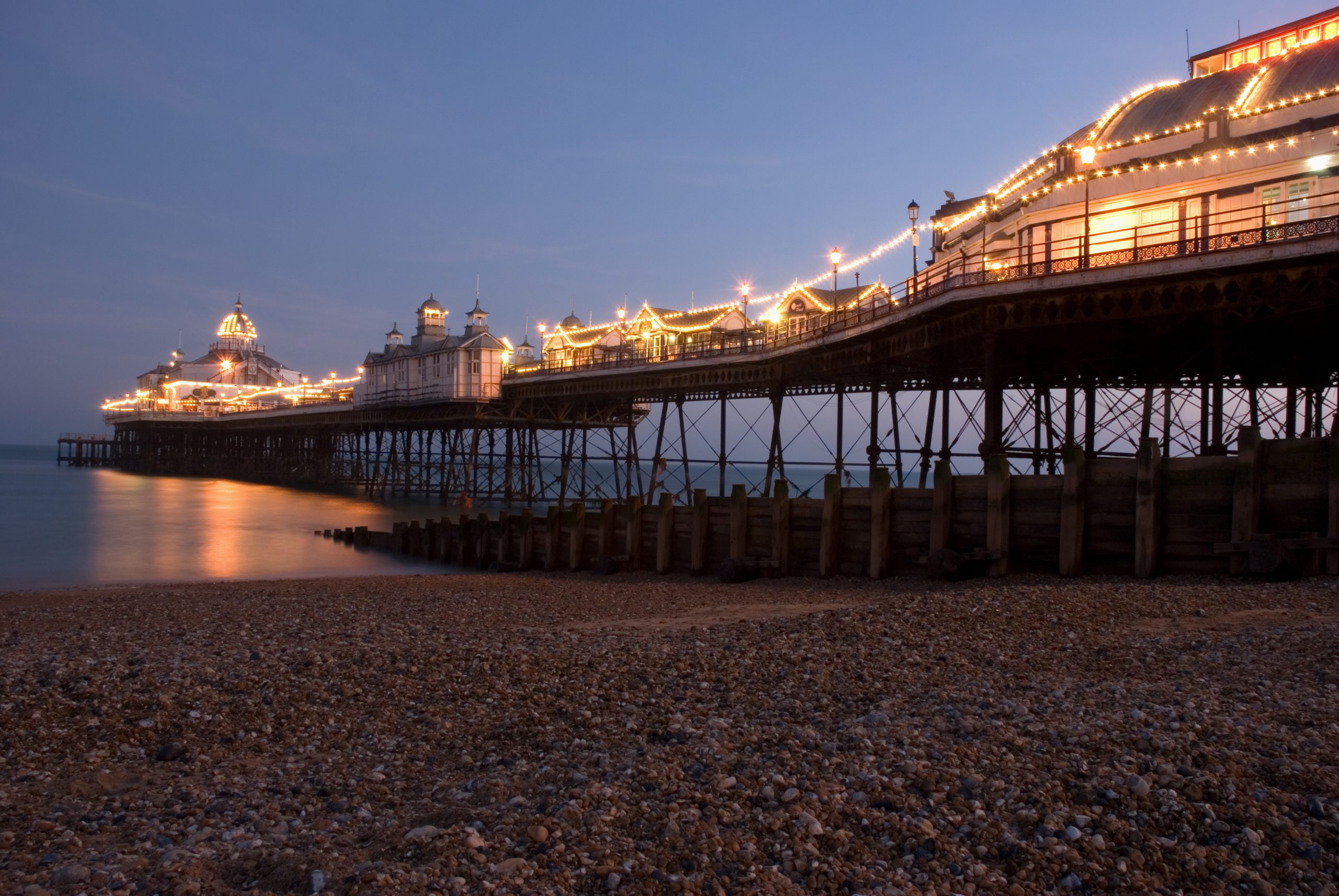 Eastbourne pier at night