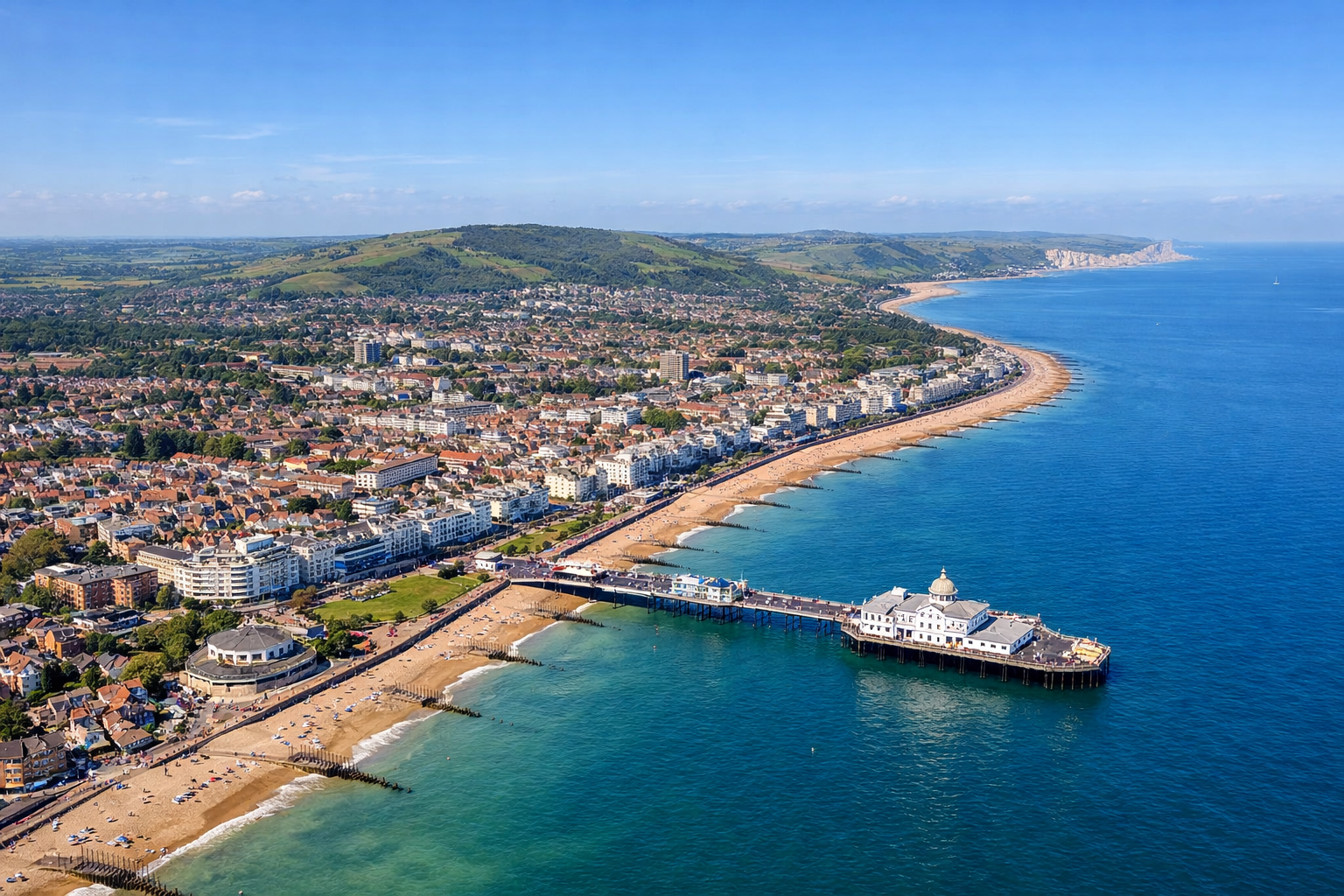 Drone view of Eastbourne