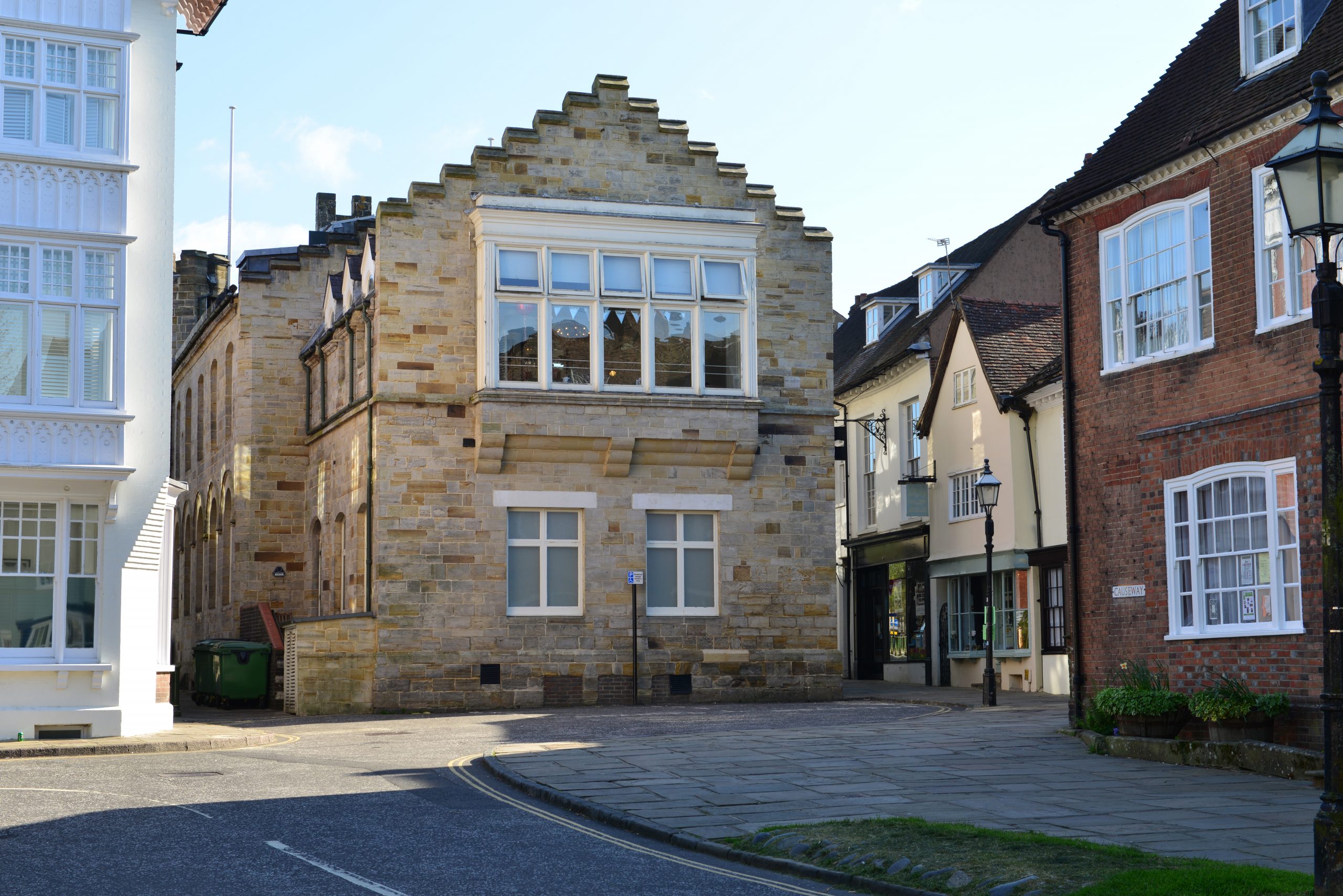 A council building in the Causeway in Horsham on a sunny spring morning.