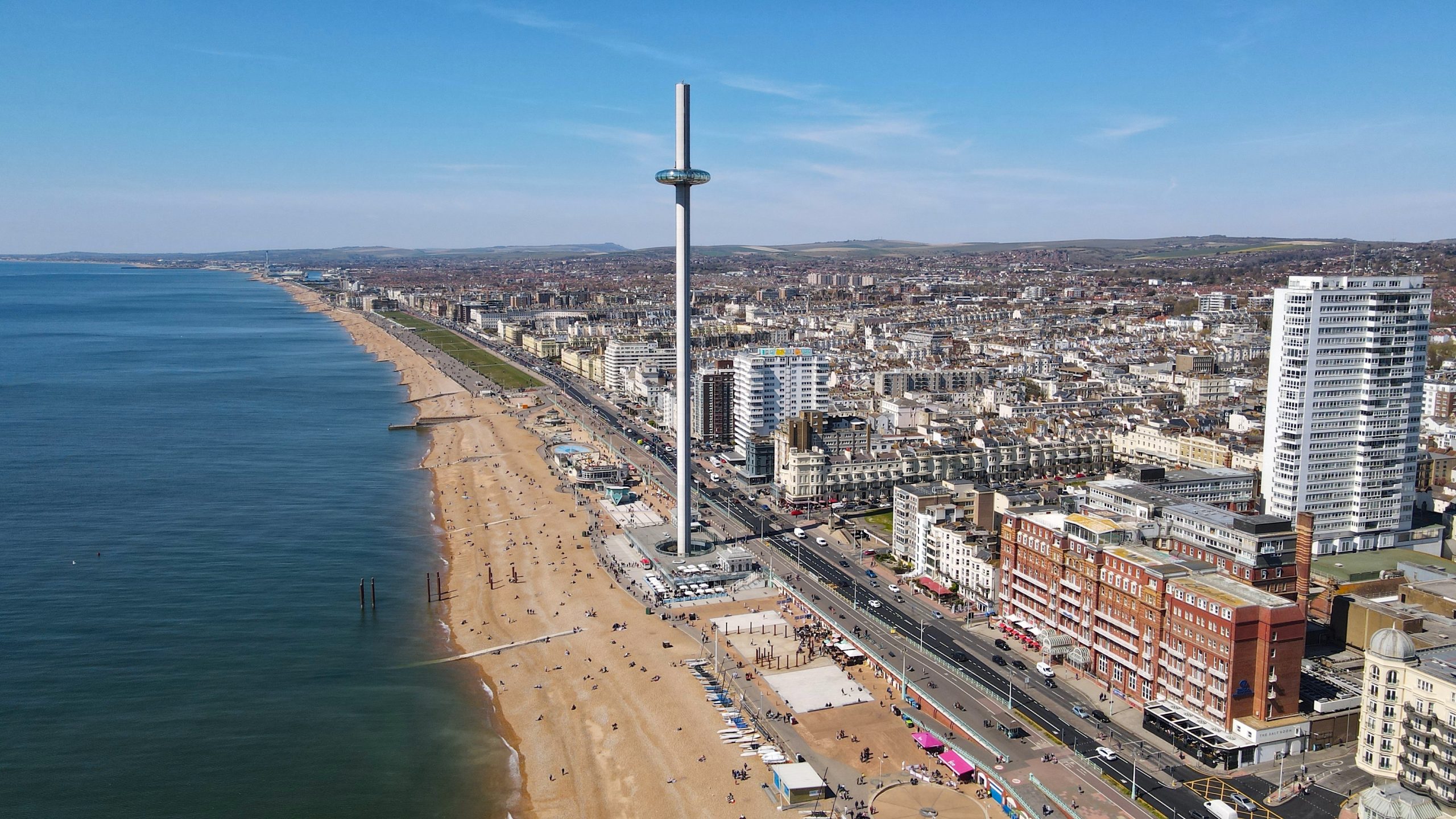 Aerial view of Brighton and Hove