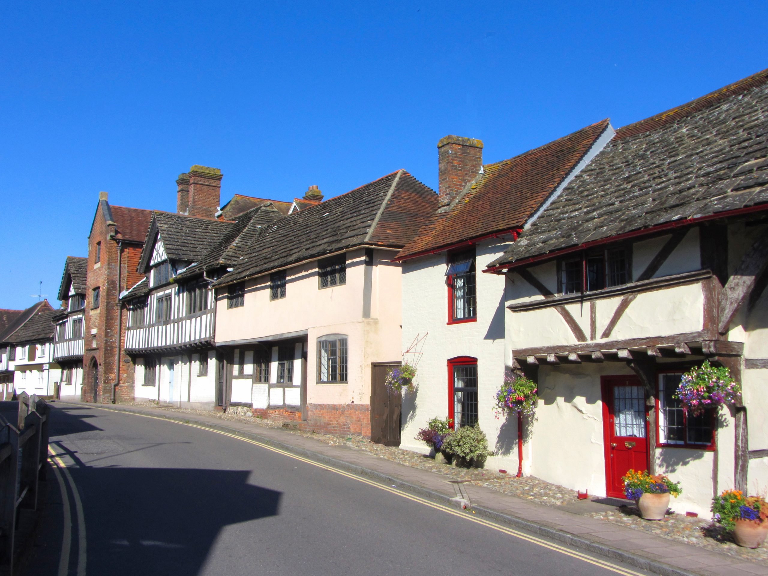 Road with traditional houses in Steyning